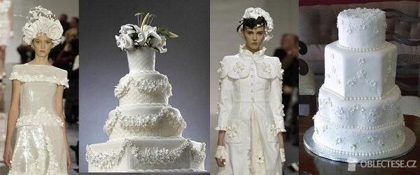 Svatební šaty Chanel a svatební dorty 1