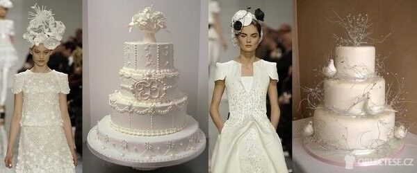 Svatební šaty Chanel a svatební dorty 3