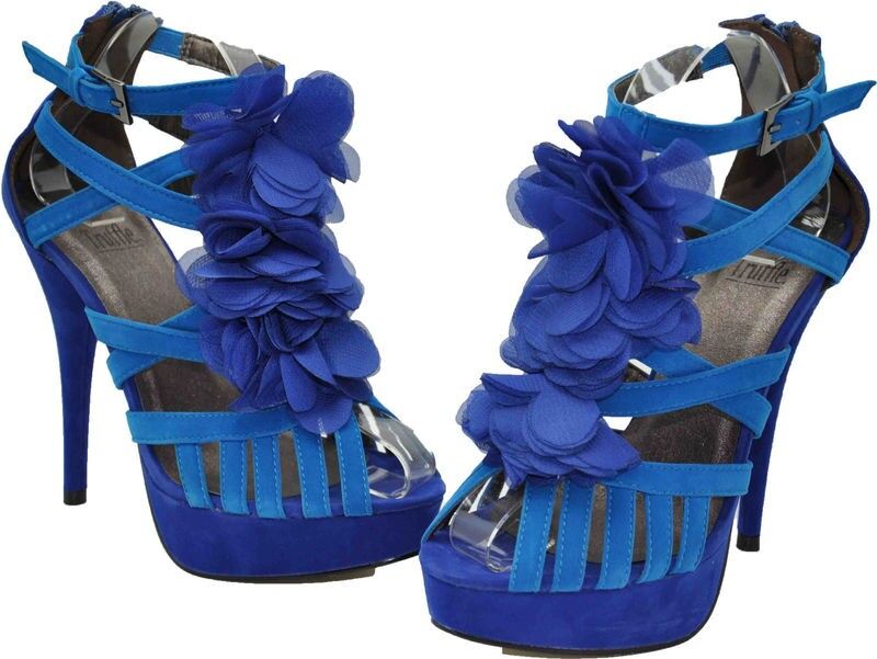 originální modré sandály s extra podpatkem, autor: party planet