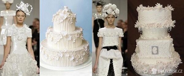 Svatební šaty Chanel a svatební dorty 2