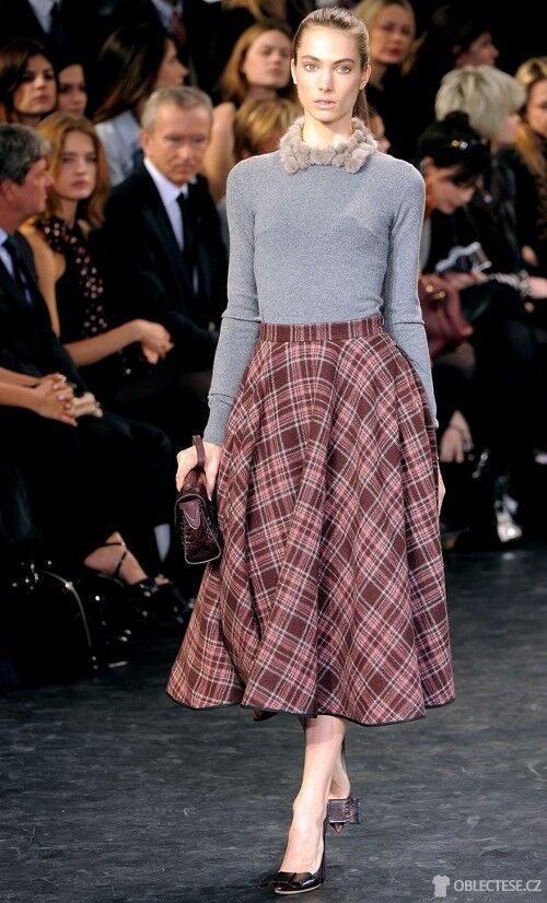 Kostkovaná sukně Luis Vuitton