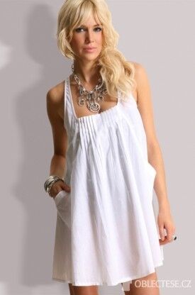 Krátké bílé šaty