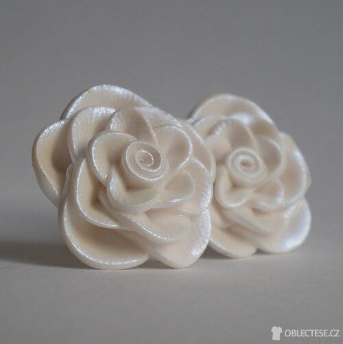 Náušnice fimo se vzorem růže, autor: sperateloriginal